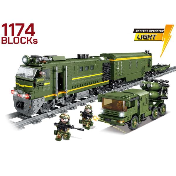 M0032TW AFM 中国軍 DF-41 大陸間弾道ミサイル+ディーゼル軍用列車 1174Blocks