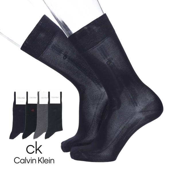 カルバンクライン ビジネス ソックス メンズ 抗菌防臭 センタータック 平編み クルー丈 靴下 男性 Calvin Klein 02562369