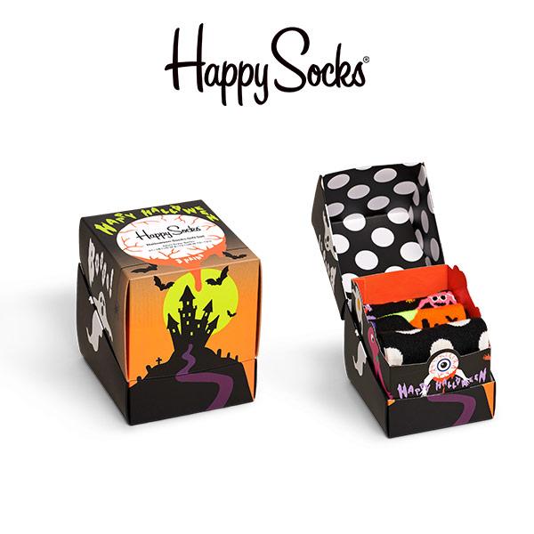 Happy Socks ハッピーソックス HALLOWEEN（ ハロウィン ） 3足組 ギフトセット クルー丈 ソックス 靴下 紳士 メンズ ＆  レディス 10213030 ギフト :10213030:ナイガイ公式オンラインショップ - 通販 - Yahoo!ショッピング