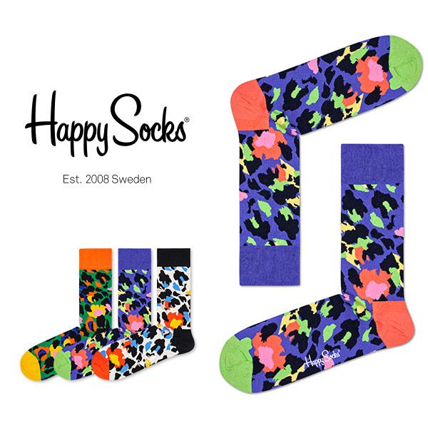 Happy Socks ハッピーソックスleopard レオパード クルー丈 綿混 ソックス 靴下ユニセックス レディース ナイガイ公式オンラインショップ 通販 Paypayモール