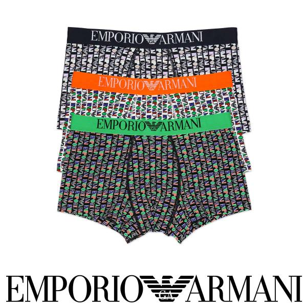 EMPORIO ARMANI パンツ　46 EMPORIO ARMANI (エンポリオ アルマーニ) 総柄ロゴ 前閉じ