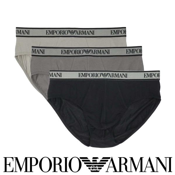 エンポリオ アルマーニ ブリーフ パンツ ストレッチコットン コア ロゴバンド メンズ 男性 ブランド アンダーウェア EMPORIO ARMANI CORE LOGOBAND 54066699