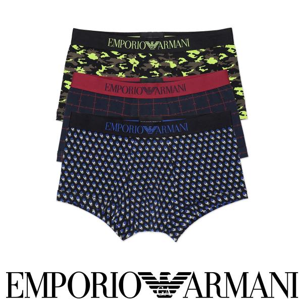 51%OFF ボクサーパンツ エンポリオ アルマーニ  CLASSIC PATTERN MIX コットン 綿 前閉じ 男性 メンズ EMPORIO ARMANI 54075049