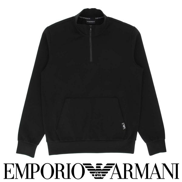 50%OFF エンポリオ アルマーニ STRECH PIQUET TERRY HALFZIP SWEATSHIRT ストレッチ ピケ テリー スウェット メンズ EMPORIO ARMANI 54095748