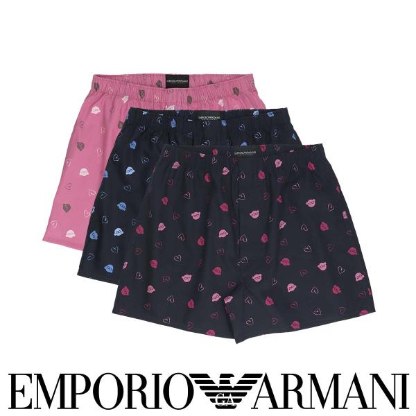 エンポリオ アルマーニ トランクス マンガベア コットン ウーブン [M/L] 前開き 日本サイズ メンズ 男性 下着 EMPORIO ARMANI HEART＆BEAR 54250004
