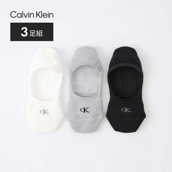 3足セット カルバンクライン カバーソックス レディース メンズ 抗菌防臭 かかと滑り止め付 ckロゴ フットカバー Calvin Klein 最短翌日発送 92572515