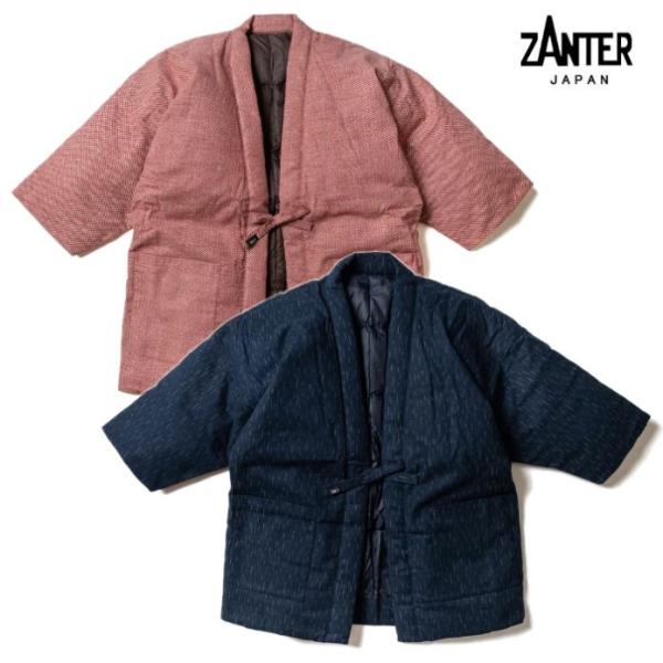 ザンタージャパン ZANTER JAPAN ハンテン 半纏 ダウンジャケット 7428 RV WA-GARA HANTEN - Japanese Pattern TEXTILE