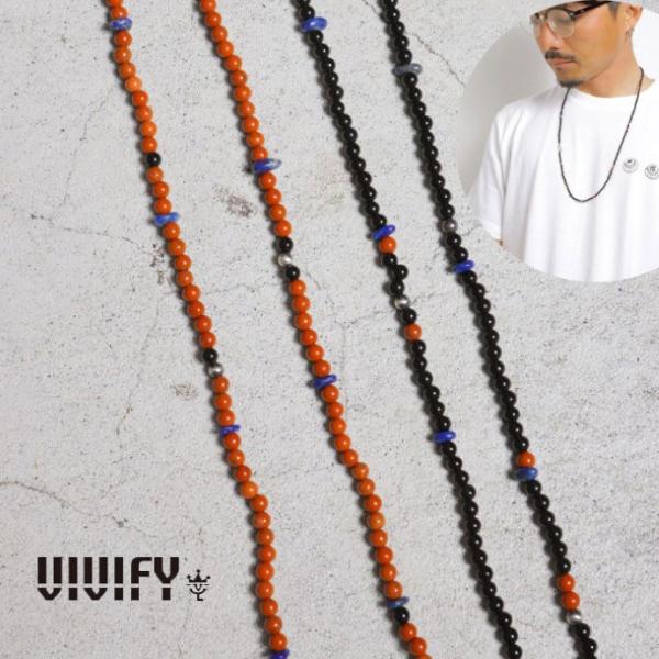 ビビファイ VIVIFY ネックレス ビーズ Round stone & Navajo Pearl Necklace