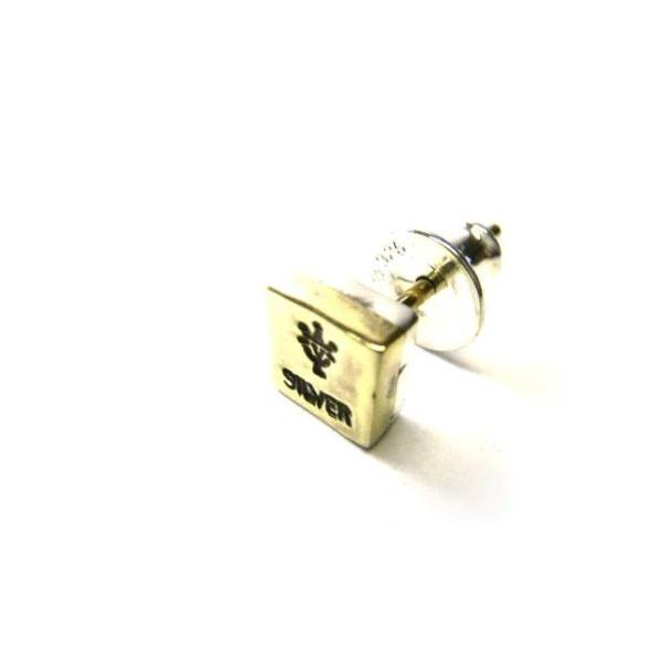 ビビファイ VIVIFY ピアス シルバー 2tone Stamp Pierce(square,brass)