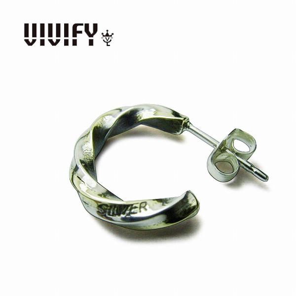 ビビファイ VIVIFY  ピアス フープ　ツイストSilver x Brass Spiral Pierce 受注生産