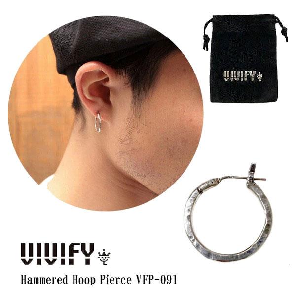 当日発送 ビビファイ VIVIFY ピアス シルバー フープHammered Hoop Pierce Lサイズ VFP-091 VIVIFY正規店