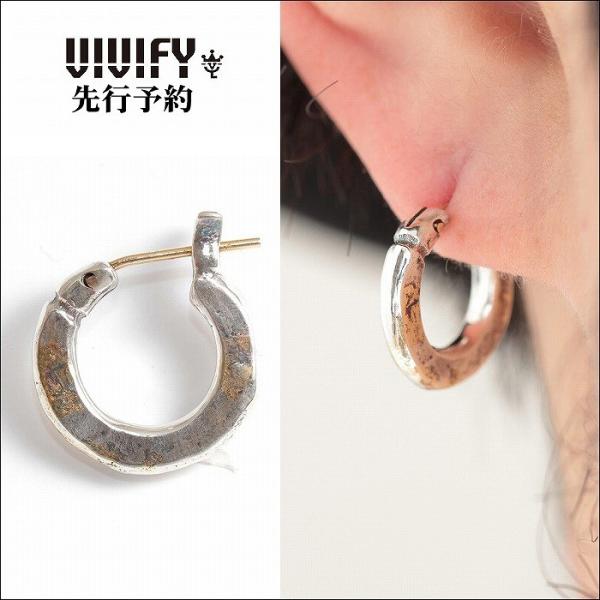 ビビファイ VIVIFY ピアス フープピアス シルバーk18goldpost Hammered