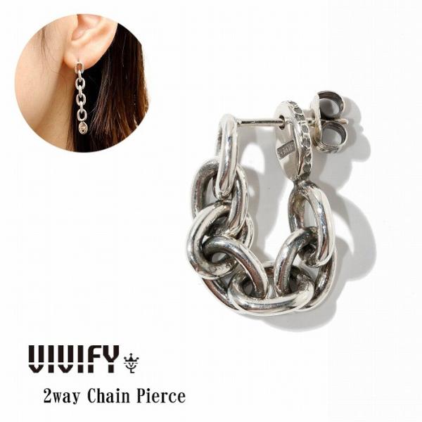 ビビファイ VIVIFY ピアス シルバー 2Way Chain Pierce