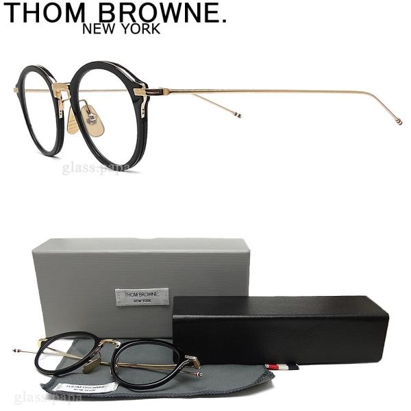 トムブラウン THOM BROWNE. メガネ TBX-908-49-01 BLK-GLD (TB-908