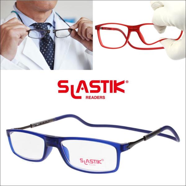 メガネ 度付き リーディンググラス 既成老眼鏡 首掛け スラスティック doku008blue
