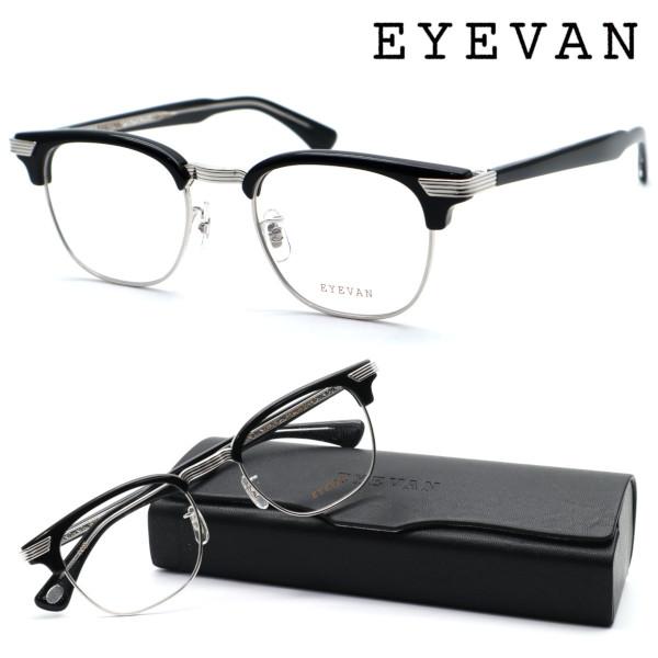 EYEVAN】アイヴァン メガネ Crow col.PBK/S 48サイズ 度付又は度無