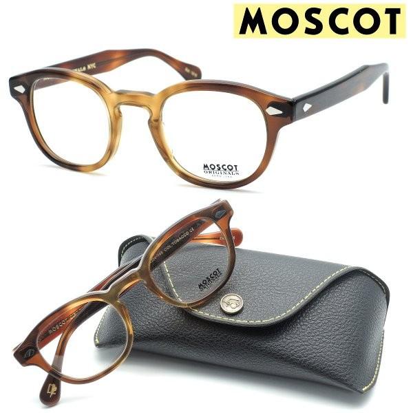 【MOSCOT】モスコット メガネ LEMTOSH col.TOBACCO 46サイズ  度無伊達メガネレンズ付き【店内全品送料無料】【正規品】レムトッシュ クラシック ボストン