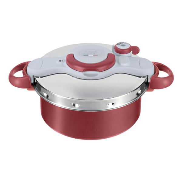 美品 T-falティファール圧力鍋 クリプソミニット4L T-fal ティファール クリプソ ミニット デュオ ルージュ 4.2L