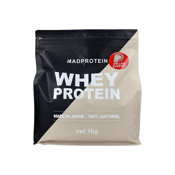 マッドプロテインシリーズ ホエイプロテイン ナチュラルストロベリー 1Kg トレーニング 筋肉増量 ゴールデンタイム