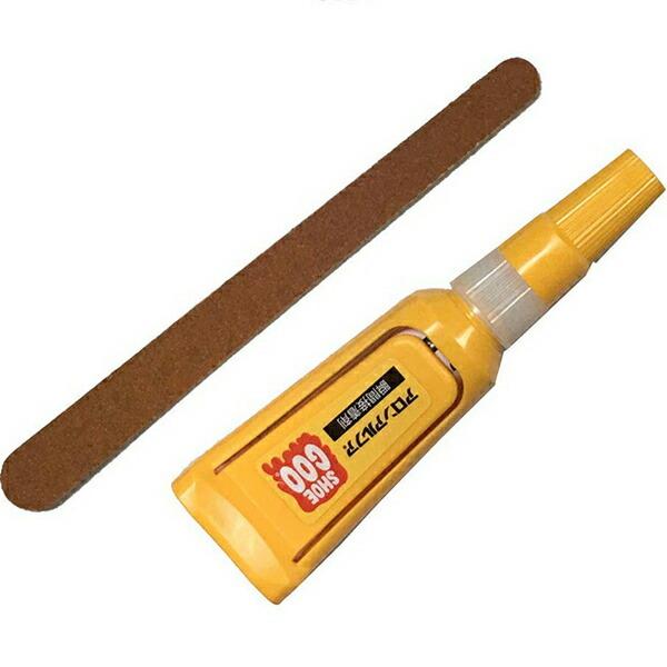 【特徴】・靴底の緊急補修に最適・ゼリー状で、たれない、しみこまない。・補修用やすり付きで、さらに強力接着。【用途】靴底、かかと部分のはがれの補修。つま先のはがれやめくれの補修。靴の飾りの補修やデコレーション。【接着できないもの】●ポリエチレ...