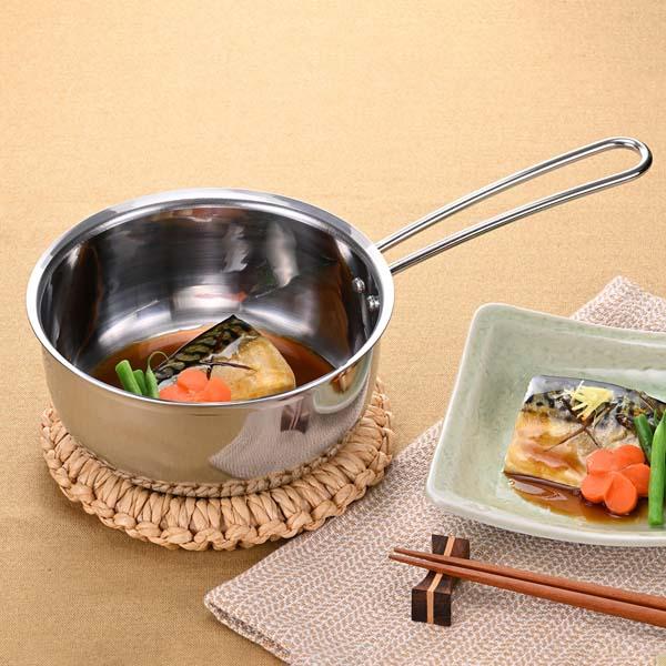 下村企販　食洗機で洗えて注ぎやすいゆきひら鍋16cm　46121
