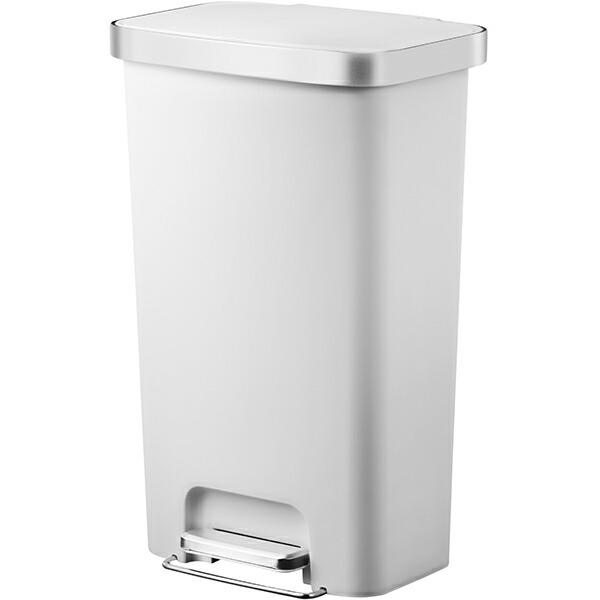 EKO　ハナプラスチックステップビン　45L　EK6266-45L-WH　ホワイト　ゴミ箱　ダストボックス