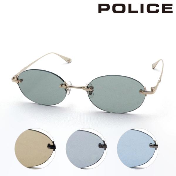 ポリス サングラス NewModel POLICE SPLT69J ジャパンモデル ツーポイント チタニウム オーバル