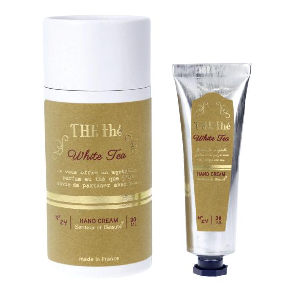 Senteur et BeauteTHE the誰かと分かち合いたくなるような、心地よいティーフレーバーをお届けします。素朴なクラフト紙にゴールドのラインが輝くデザインは日常使いだけでなく、ギフトにも最適です、ハンドクリーム30mlシアバタ...