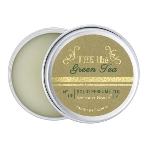 Senteur et BeauteTHE the誰かと分かち合いたくなるような、心地よいティーフレーバーをお届けします。素朴なクラフト紙にゴールドのラインが輝くデザインは日常使いだけでなく、ギフトにも最適です、練り香水10gノンアルコールで...