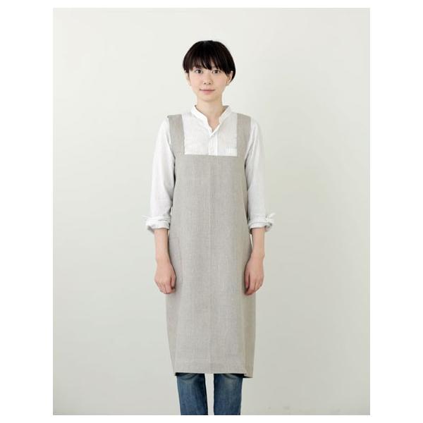 fog linen work（フォグリネンワーク）リネンスクエアクロスエプロン ナチュラル