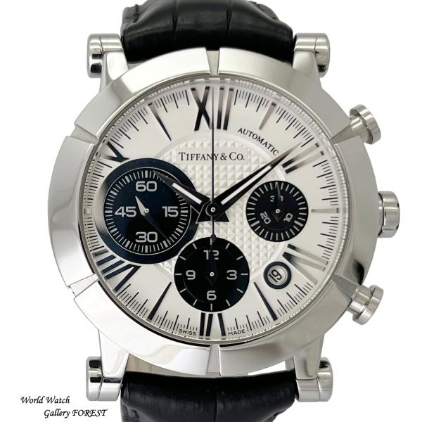 内部点検済 TIFFANY&Co. ティファニー アトラスジェント クロノグラフ Z1000 82 12A21A71A デイト シルバー SS ステンレス 純正ベルト 純正尾錠 メンズ 自動巻き【6ヶ月保証】【腕時計】【中古】 TIFFANY&Co.（ティファニー） アトラス ジェント クロノグラフ 中古