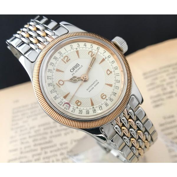 ORIS オリス　ポインターデイト　自動巻き　腕時計　アンティーク　メンズ 美品】ORIS オリス ポインターデイト 手巻き【7285】【稼働品