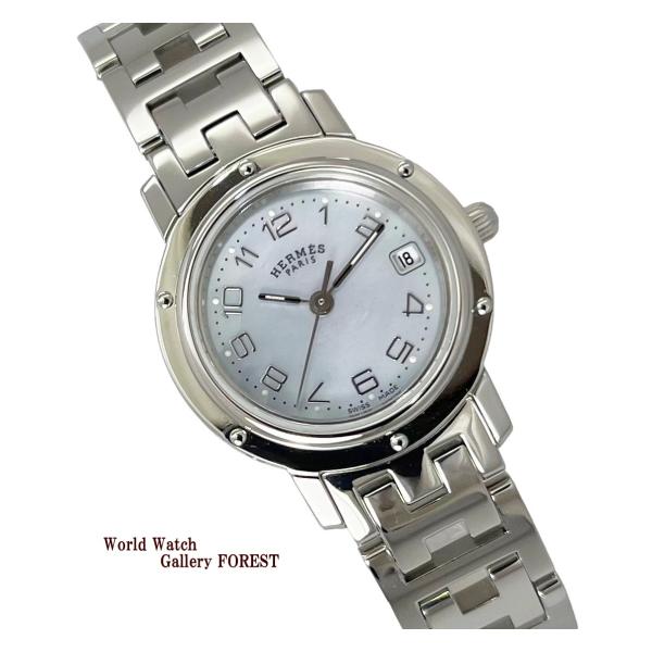 エルメス クリッパー ナクレ シェル文字盤 CL4.210 中古 レディース ...