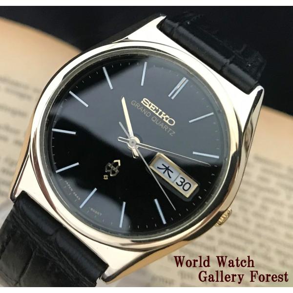 美品　グランドクォーツ　4843-8110 Vintage Seiko Grand Quartz 4843-8110 Day/Date Cap Gold Men's