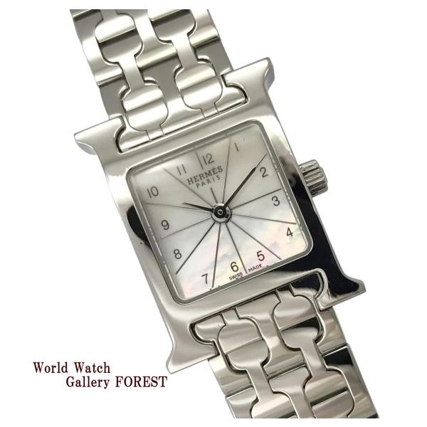 中古 エルメス HERMES HH1.110 ホワイトシェル レディース 腕時計