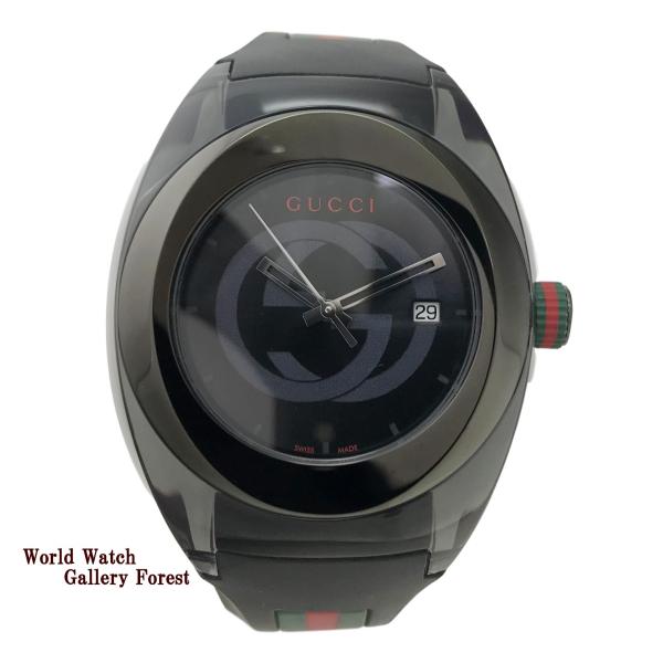 新品ベルト　美品✨　グッチ　137.1 シンク 時計　シェリーライン　メンズ GUCCI（グッチ） シンク 137 1 メンズ腕時計 クオーツ 中古 SYNC