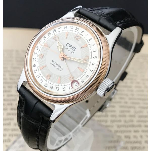 ORIS オリス 裏スケルトン ビッグクラウン コマンダー 自動巻 メンズ ORIS オリス ビッグクラウン 中古 メンズ腕時計 ポインター