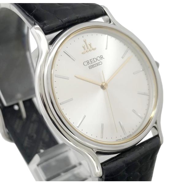 セイコークレドール 18KTベゼル ,STEELバンド8J81-6A30 CREDOR クレドール 8J81 6A30 SS レザー セイコー SEIKO