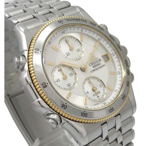 CREDOR クレドール パシフィーク 7T72 6A00 クロノグラフ K18WG SS