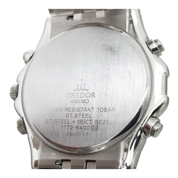 クレドール CREDOR セイコー パシフィーク K18WG CREDOR クレドール パシフィーク 7T72 6A00 クロノグラフ K18WG