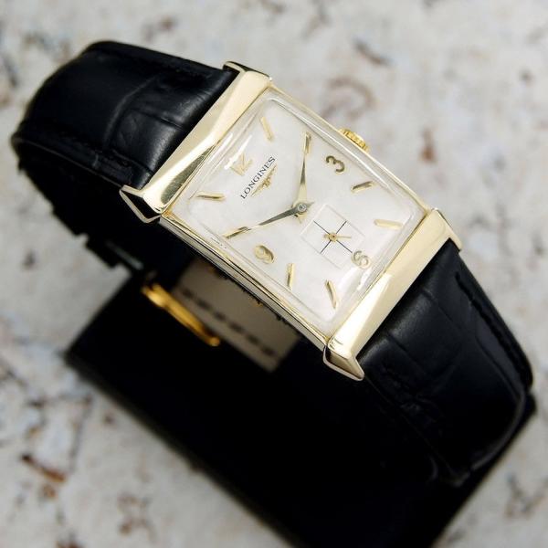 仕上げ済み ロンジン LONGINES 腕時計 アンティーク メンズ 中古 14金