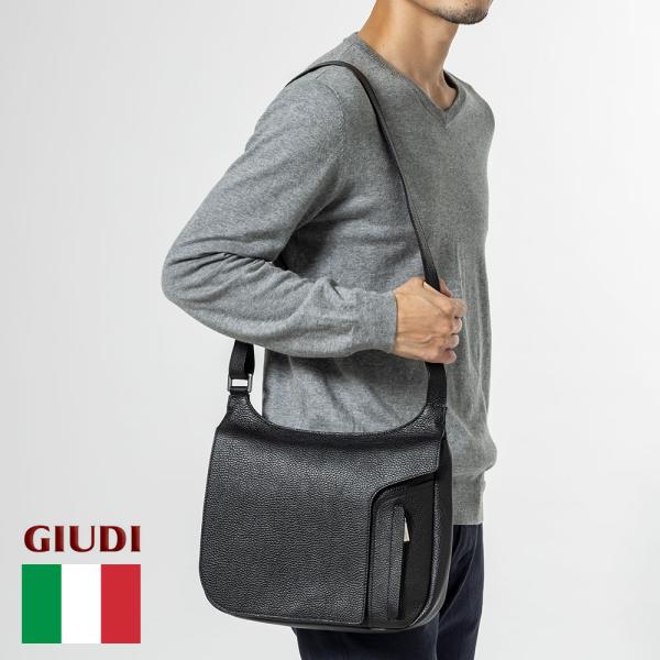 イタリア製 ソフトエンボスレザー ボディバッグ ショルダーバッグ イタリアンレザー 本革 GIUDI/ジウディ 送料無料