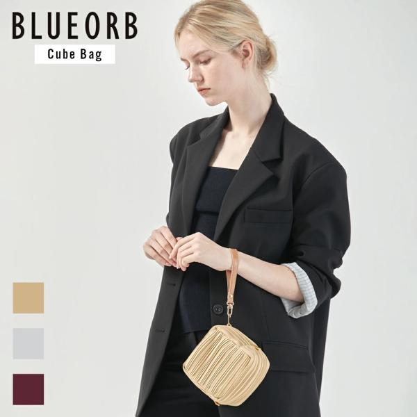 Cube Bag ポーチ ハンドバッグ クラッチバッグ プリーツバッグ レディース 韓国ファッション BLUEORB/ブルーオーブ
