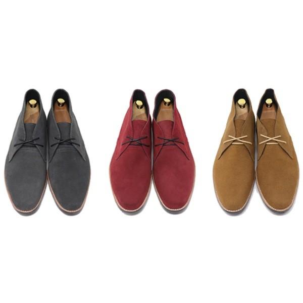 GLENFORD ハンドメイド マッケイ製法 本革 スエード チャッカブーツ