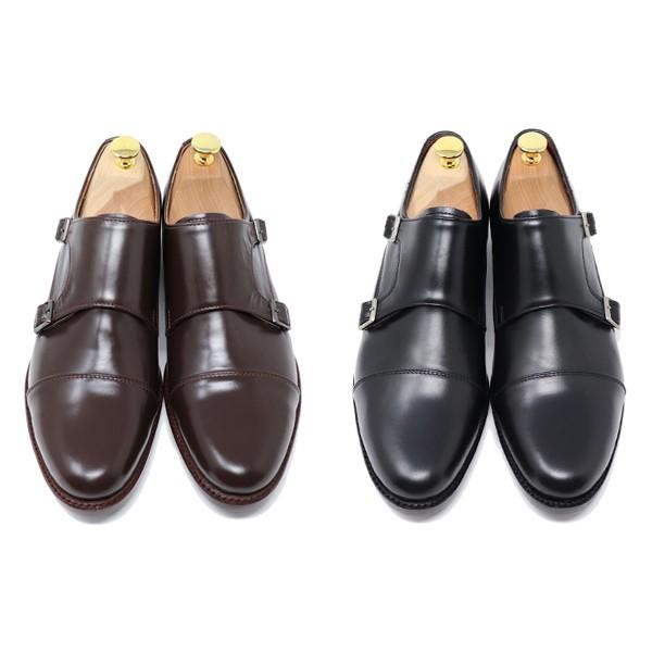 GLENFORD 本革 ダブルモンクストラップ レザーソール 革底 GLENFORD 本革 ダブルモンクストラップ レザーソール 革底