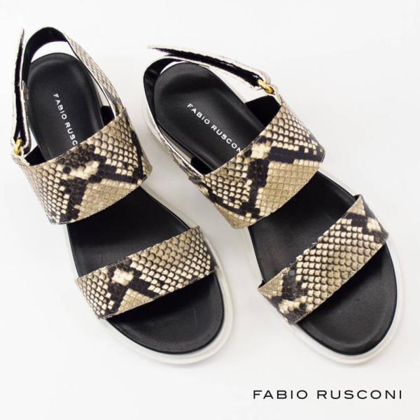 【FABIO RUSCONI】美品 パイソン クロスベルト ポインテッド 白黒 FABIO RUSCONI】美品 パイソン クロスベルト ポインテッド 白黒