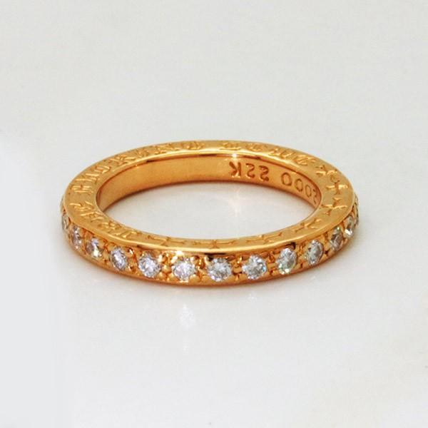 クロムハーツ【CHROME HEARTS】NTFLリング ホワイトダイヤモンド(22K