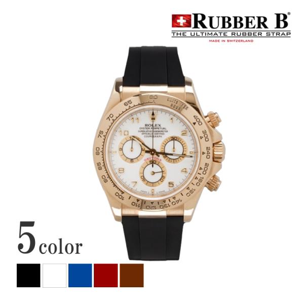 ラバーB(RUBBERB)ロレックス デイトナ YG/WG(革ストラップ)Ref.116518/116519専用ラバーベルト ブラック 時計/バックルは付属しません ラバーB(RUBBERB)ロレックス デイトナ YG/WG(革ストラップ)Ref.116518/116519専用ラバーベルト ブラック 時計/バックルは付属しません