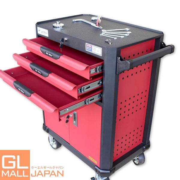 ツールボックス ローラーキャビネット 工具箱 158工具セット 工具一式付き 引き出し 鍵付き 工具収納 移動型 ツールキャビネット キャスター付き  :YSGL-CABINET-YY-KH03RED:GL MALL JAPAN - 通販 - Yahoo!ショッピング