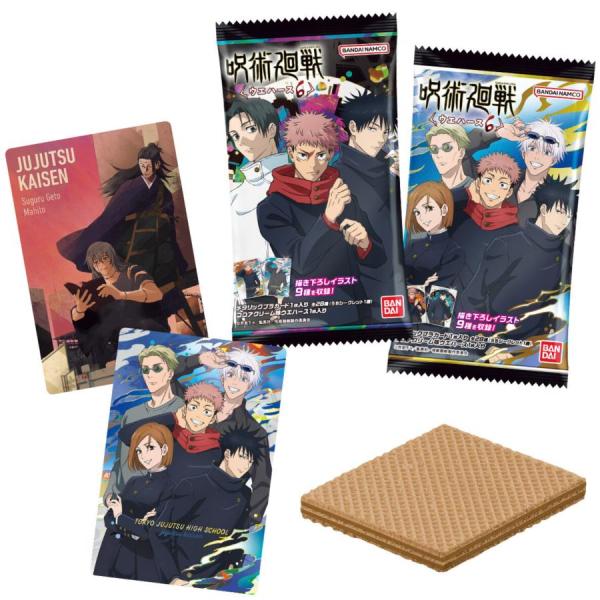 呪術廻戦ウエハース6 　バラ10個入り　食玩　※20個入りのBOX商品ではございません全28種　うちシークレット1種内容　メタリックプラカード1枚、ウエハース1枚